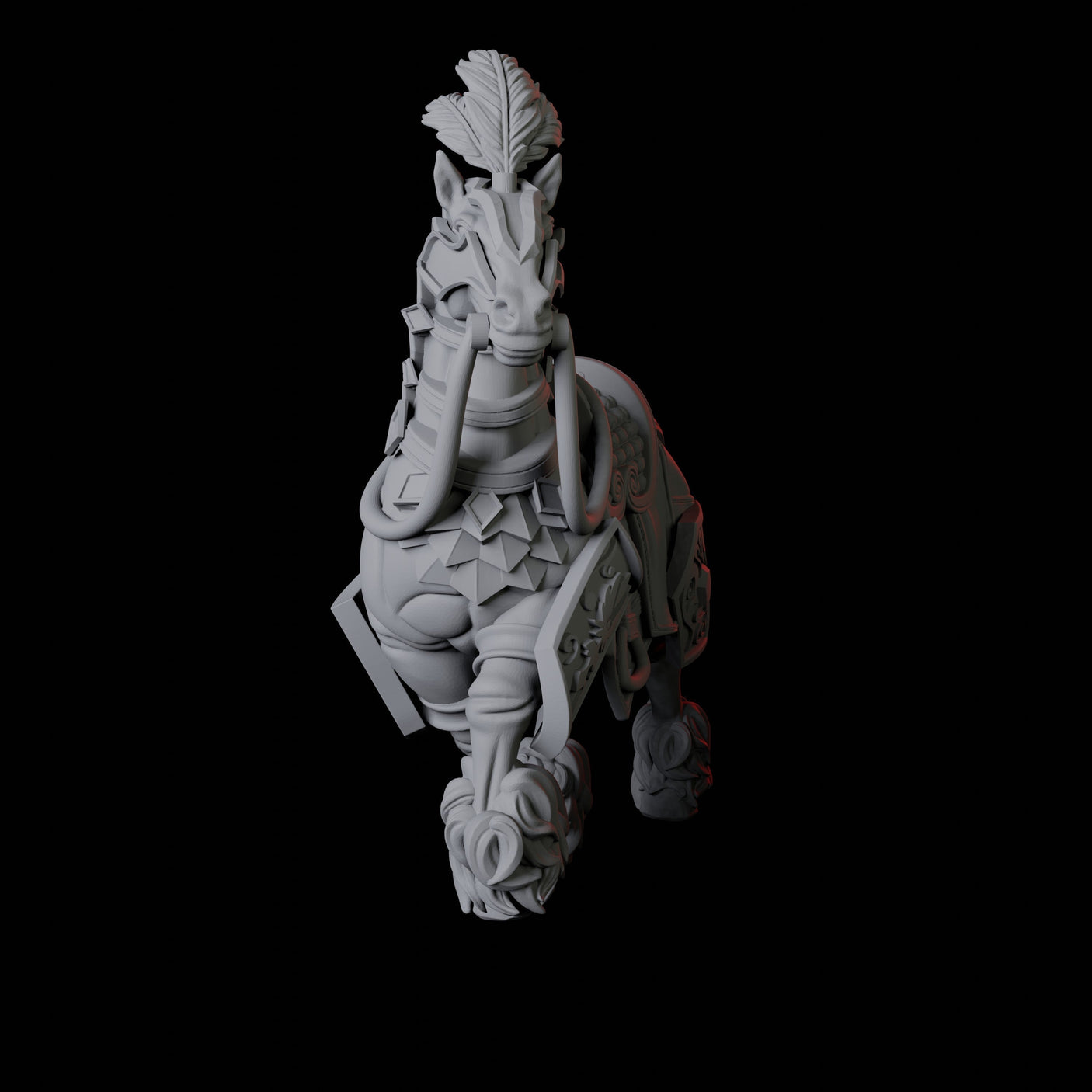 Royal Horse B Miniature for Dungeons and Dragons, Pathfinder or other TTRPGs