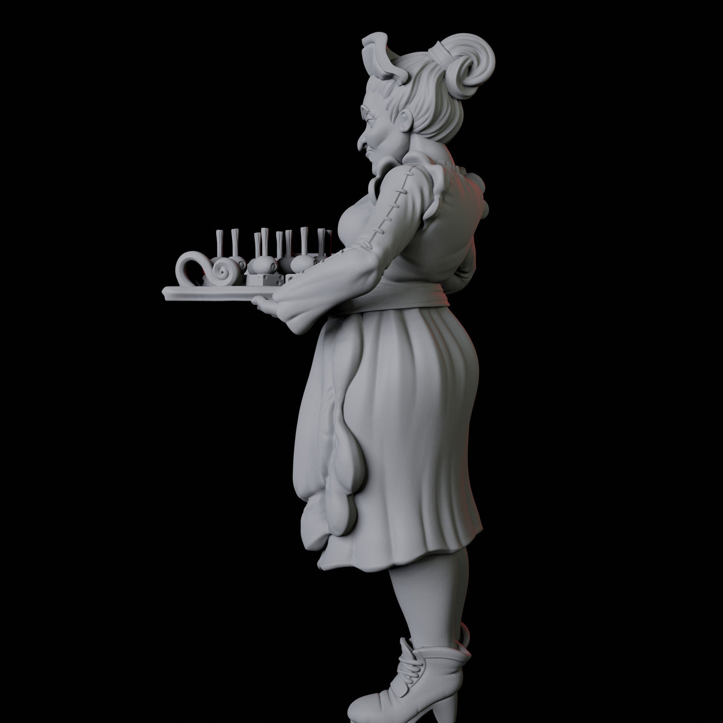 Royal Maid Miniature for Dungeons and Dragons, Pathfinder or other TTRPGs