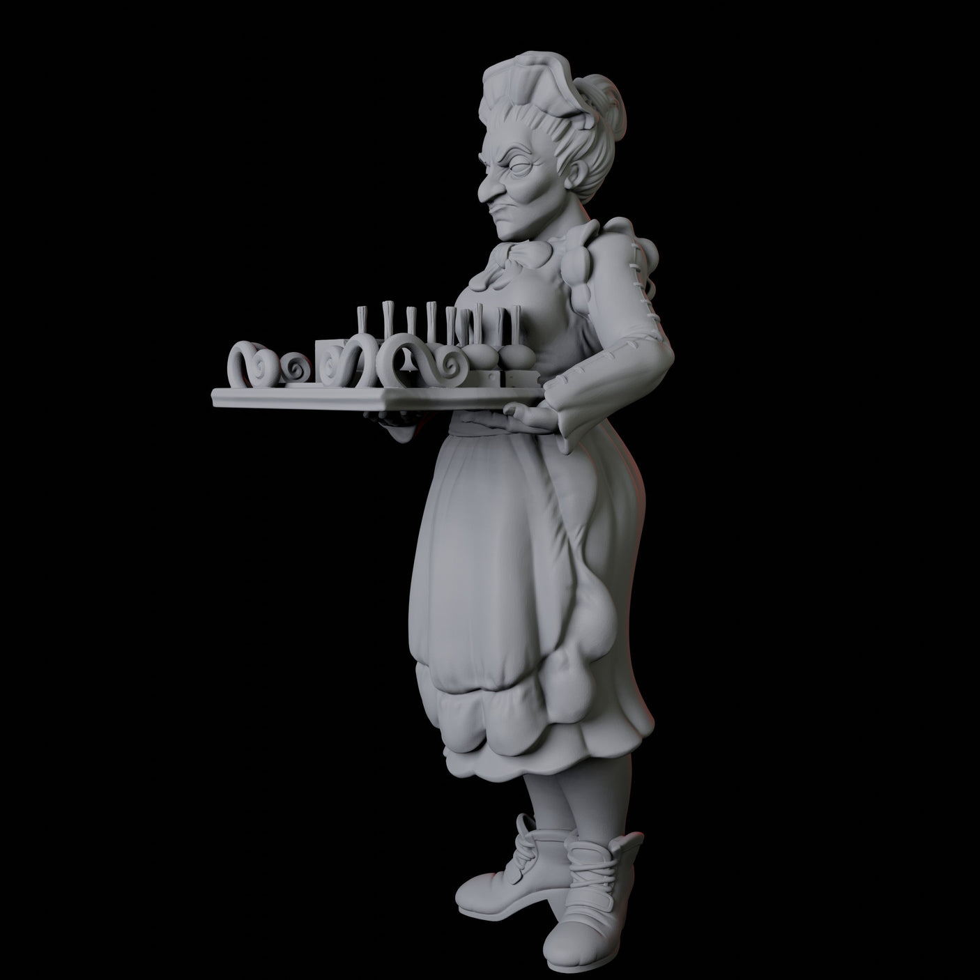 Royal Maid Miniature for Dungeons and Dragons, Pathfinder or other TTRPGs