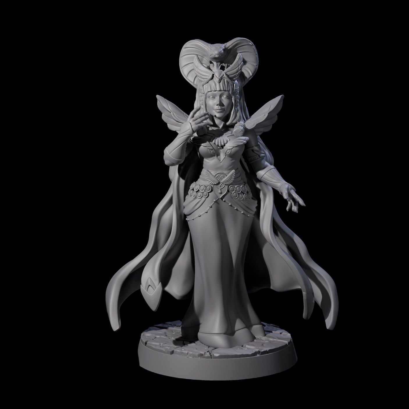 Royal Serpant Priest Miniature for Dungeons and Dragons, Pathfinder or other TTRPGs