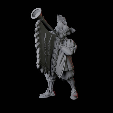 Royal Trumpeter Miniature for Dungeons and Dragons, Pathfinder or other TTRPGs