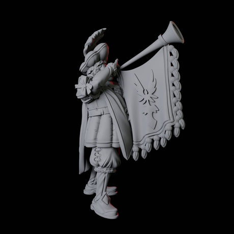 Royal Trumpeter Miniature for Dungeons and Dragons, Pathfinder or other TTRPGs