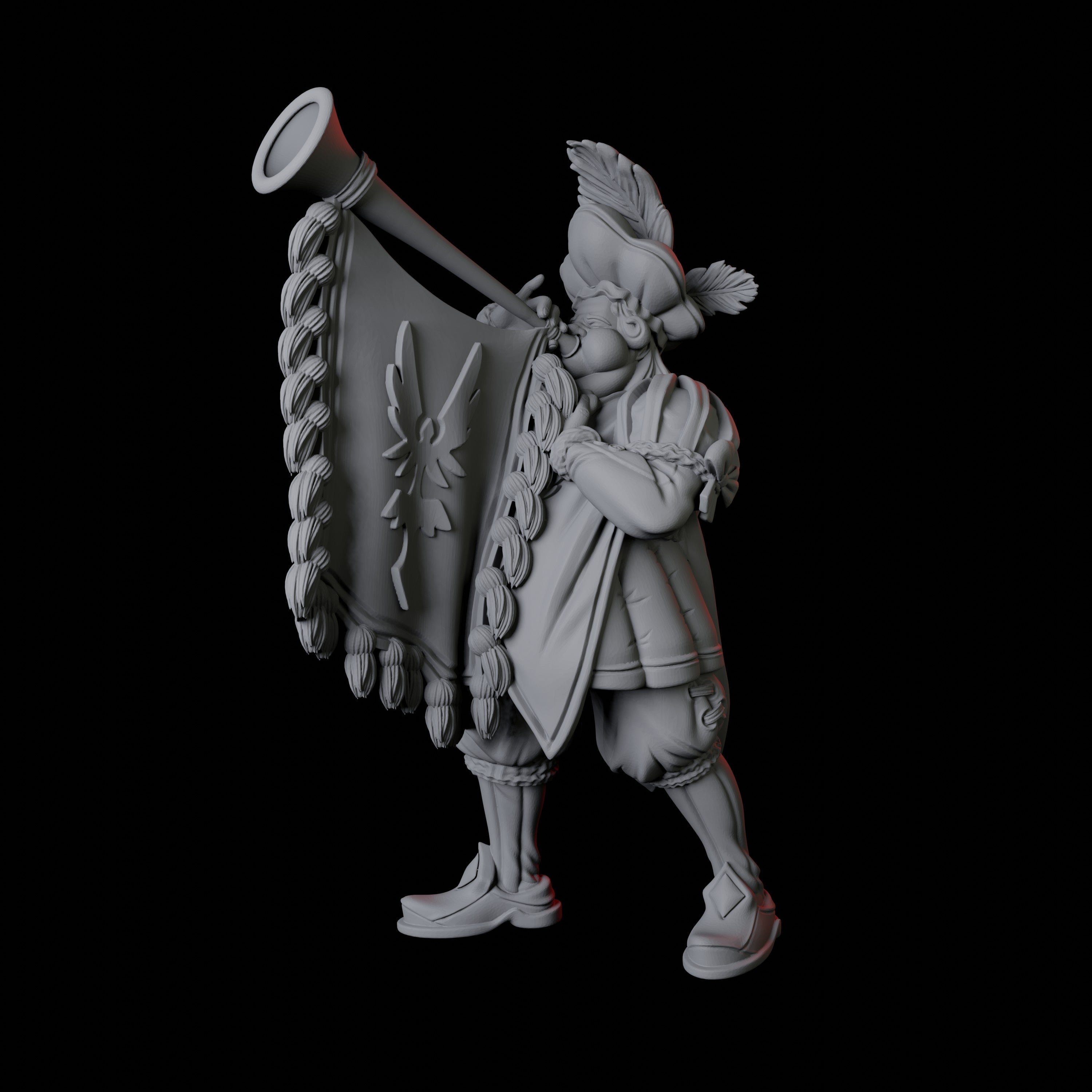 Royal Trumpeter Miniature for Dungeons and Dragons - Myth Forged