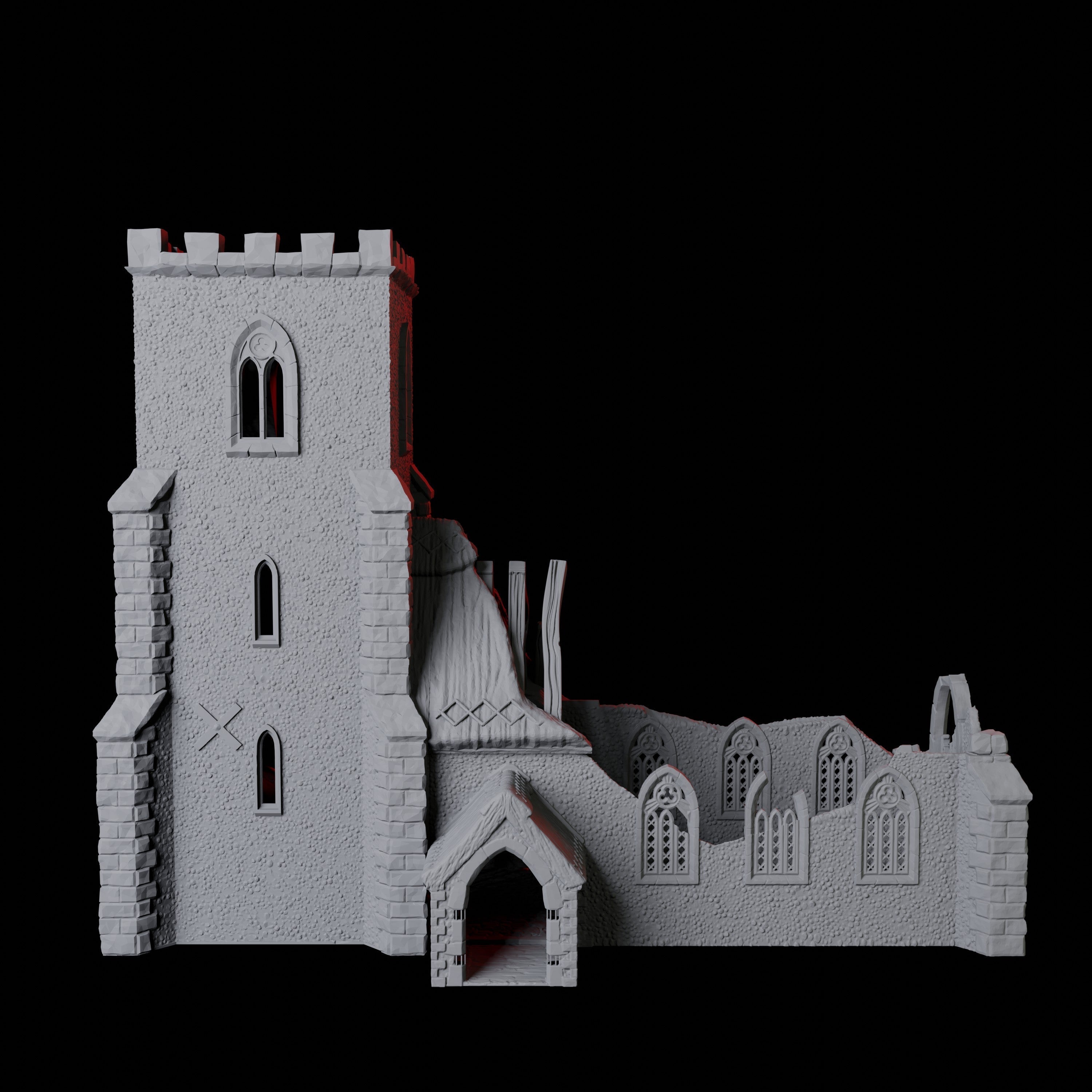 Ruined Church Dice Tower Miniature for Dungeons and Dragons