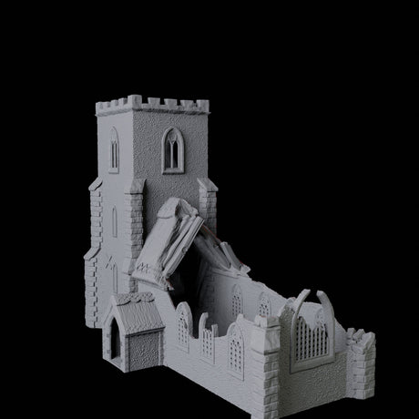 Ruined Church Dice Tower Miniature for Dungeons and Dragons, Pathfinder or other TTRPGs