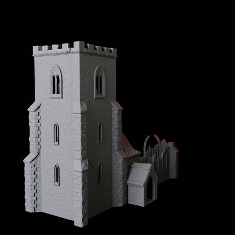Ruined Church Dice Tower Miniature for Dungeons and Dragons, Pathfinder or other TTRPGs