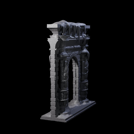 Ruined Frost Giant Temple Wall B Miniature for Dungeons and Dragons, Pathfinder or other TTRPGs