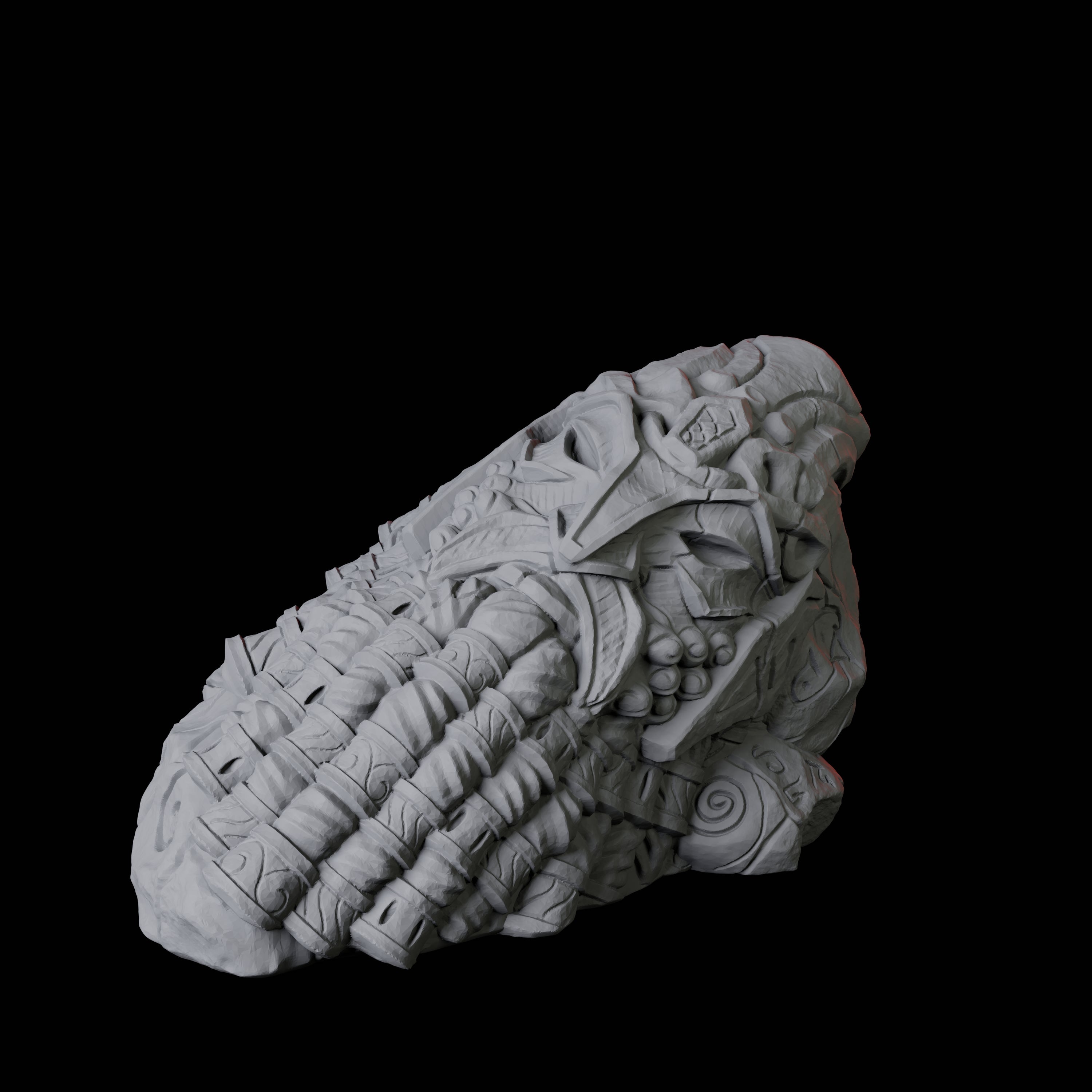 Ruined Gnome Statue Head Miniature for Dungeons and Dragons, Pathfinder or other TTRPGs