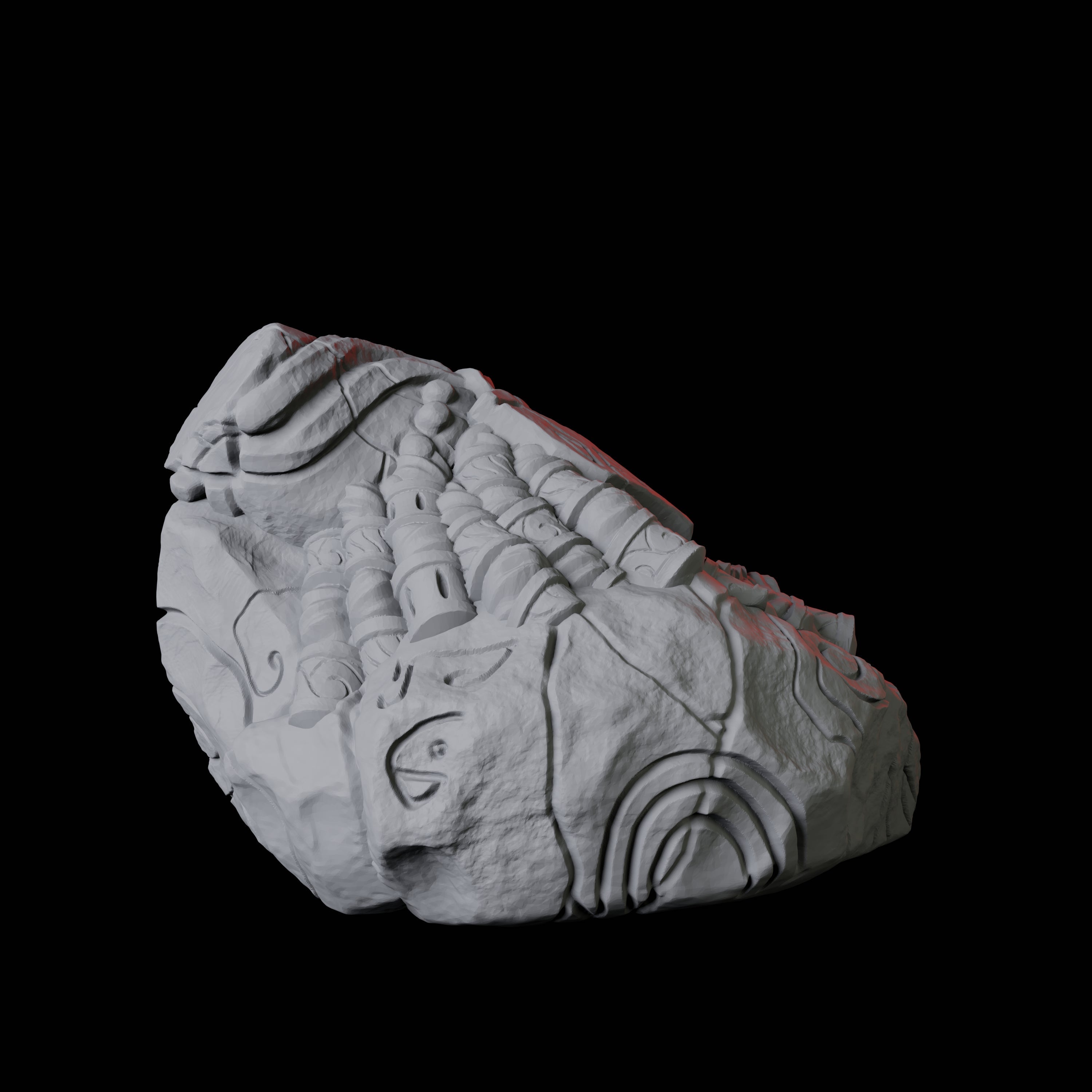 Ruined Gnome Statue Head Miniature for Dungeons and Dragons, Pathfinder or other TTRPGs