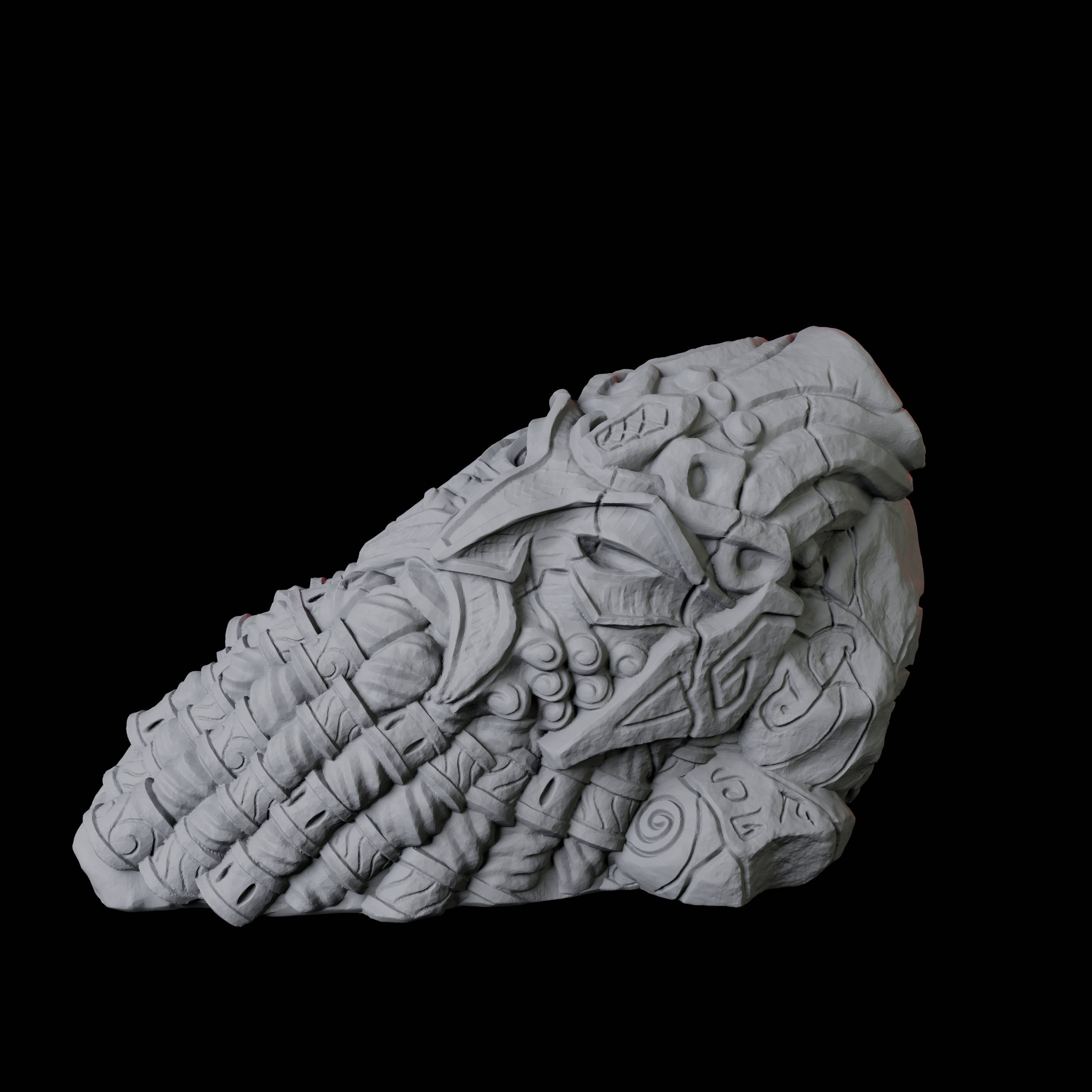 Ruined Gnome Statue Head Miniature for Dungeons and Dragons, Pathfinder or other TTRPGs