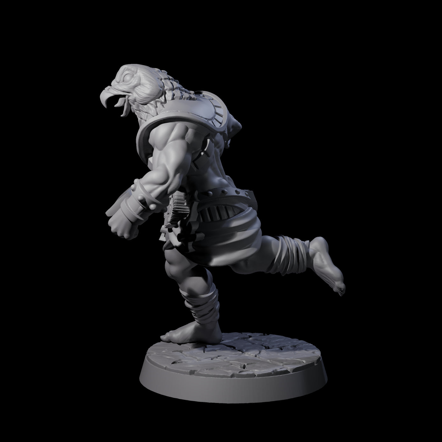 Running Aarakocra Guard A Miniature for Dungeons and Dragons, Pathfinder or other TTRPGs