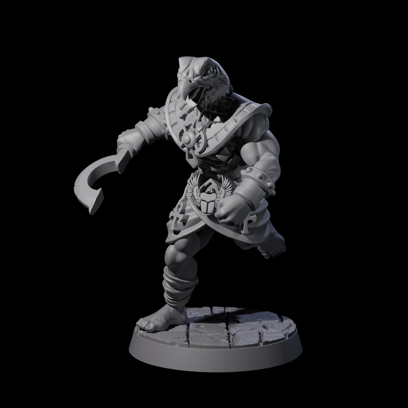 Running Aarakocra Guard A Miniature for Dungeons and Dragons, Pathfinder or other TTRPGs