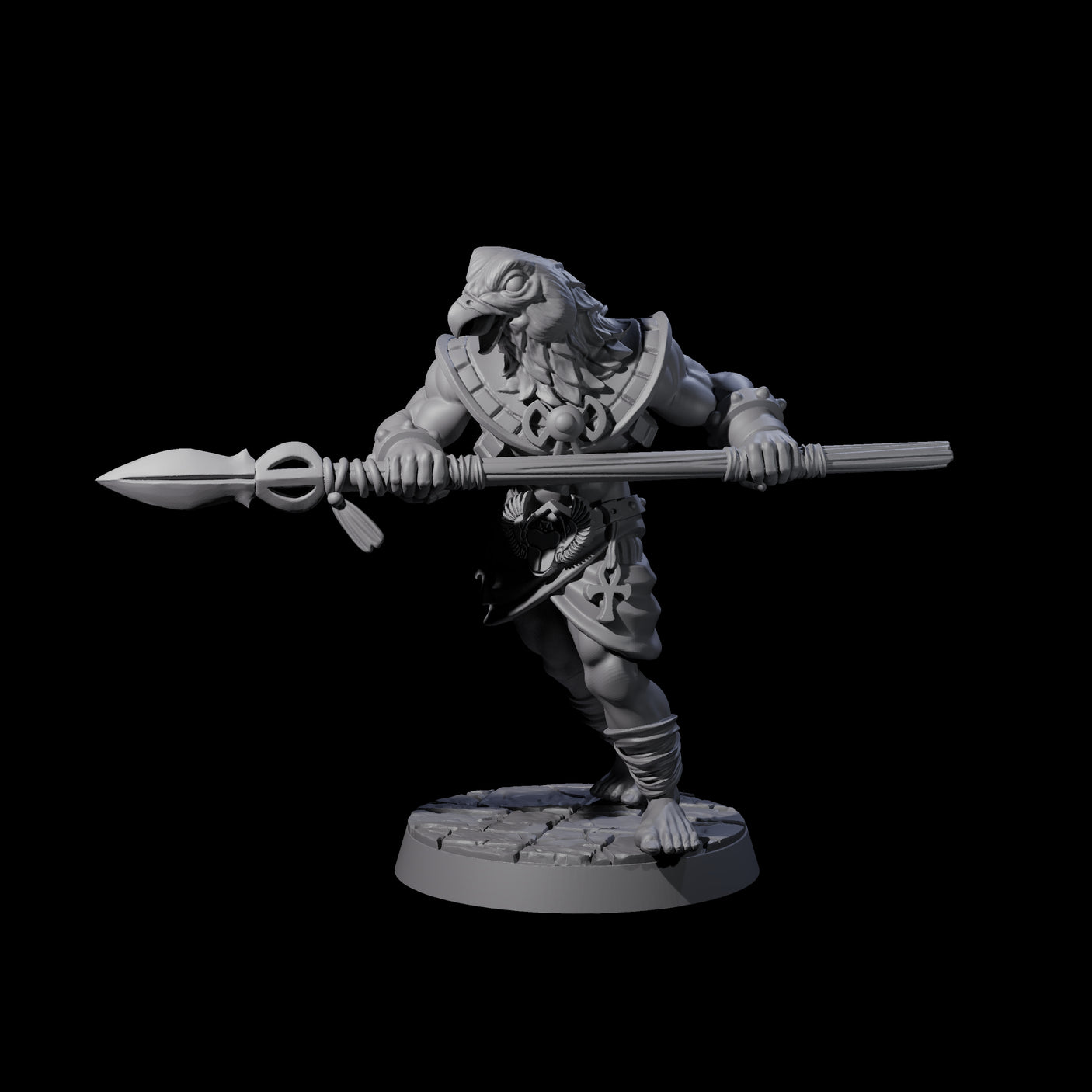 Running Aarakocra Guard B Miniature for Dungeons and Dragons, Pathfinder or other TTRPGs
