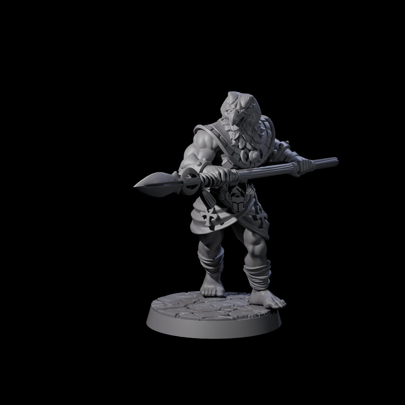 Running Aarakocra Guard B Miniature for Dungeons and Dragons, Pathfinder or other TTRPGs