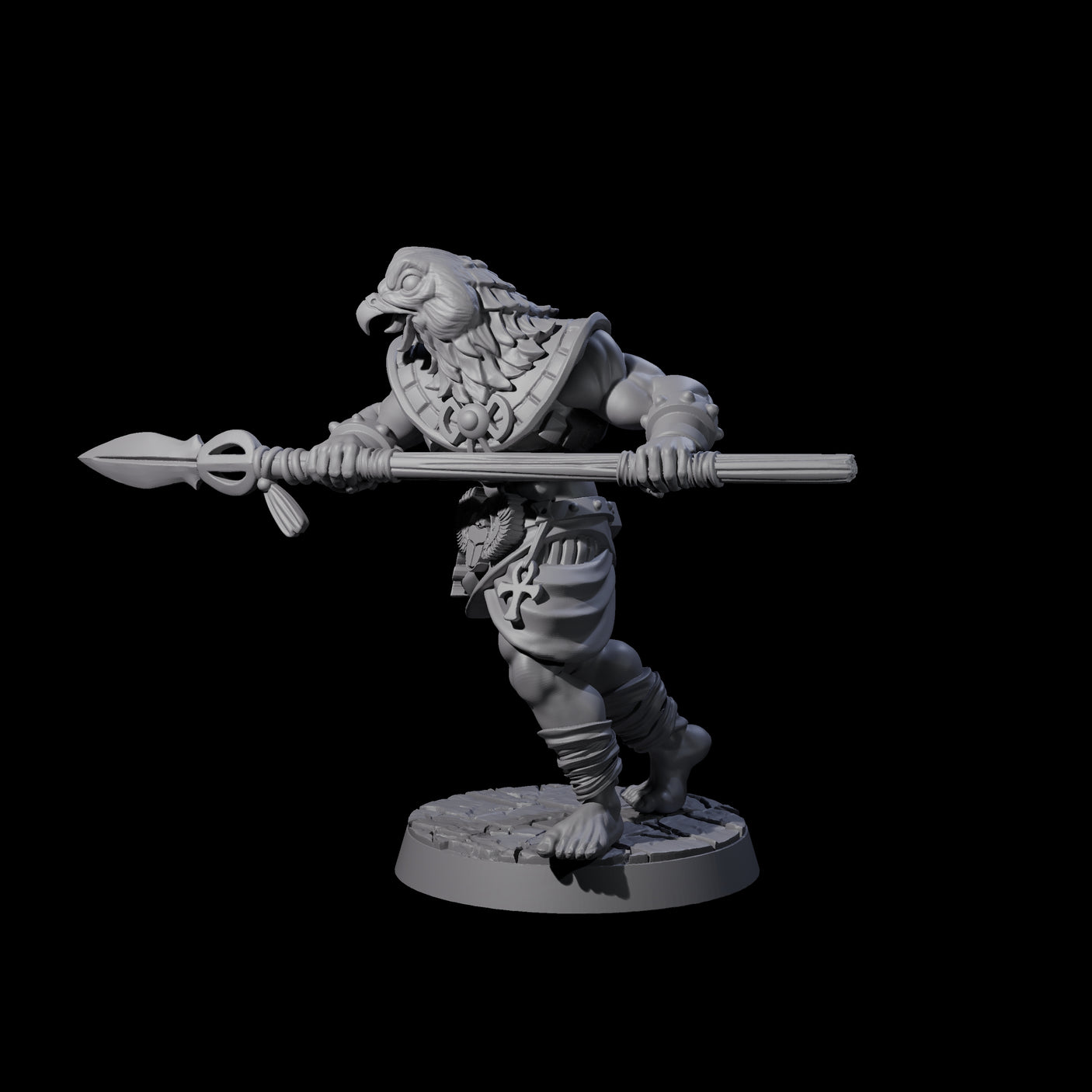 Running Aarakocra Guard B Miniature for Dungeons and Dragons, Pathfinder or other TTRPGs