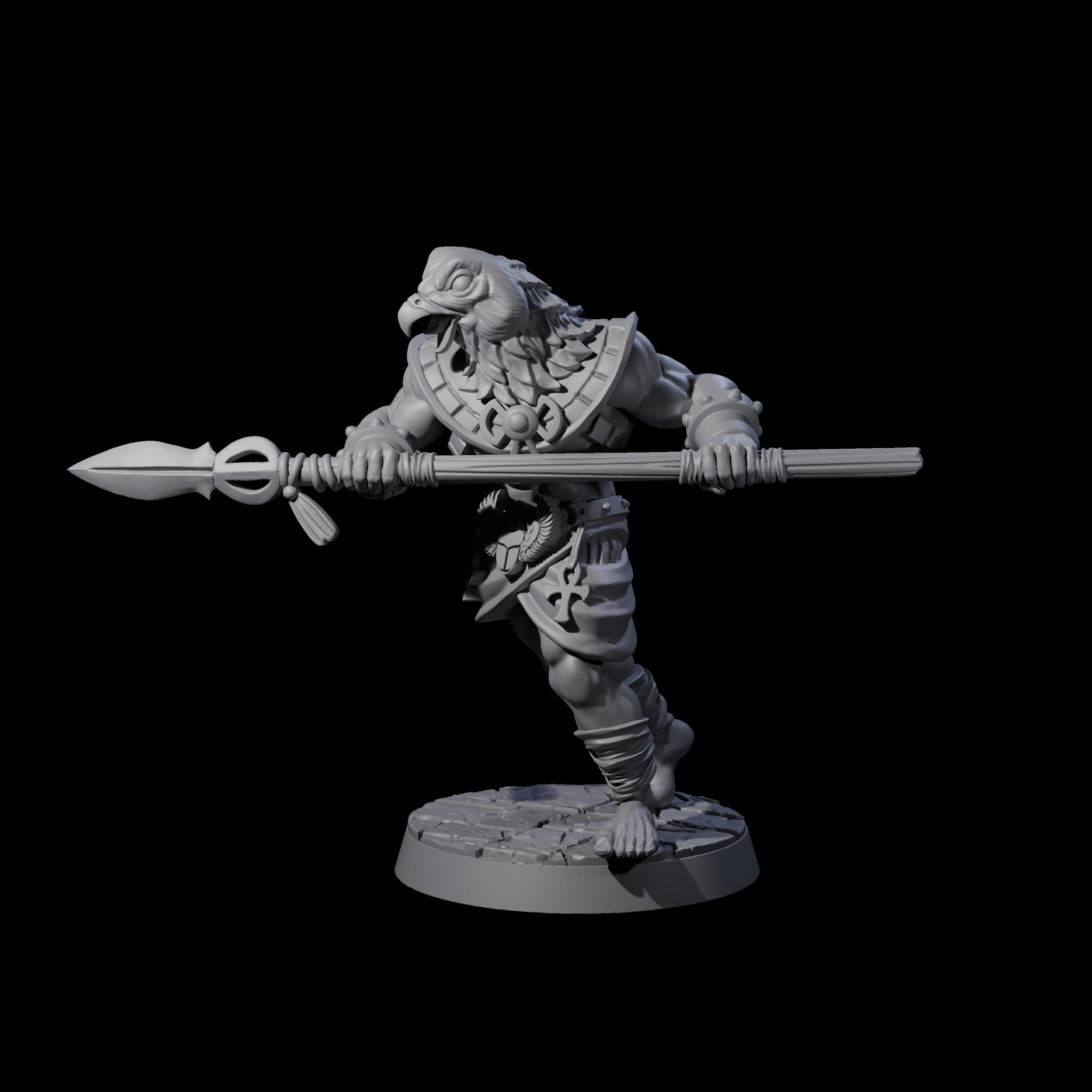 Running Aarakocra Guard B Miniature for Dungeons and Dragons, Pathfinder or other TTRPGs