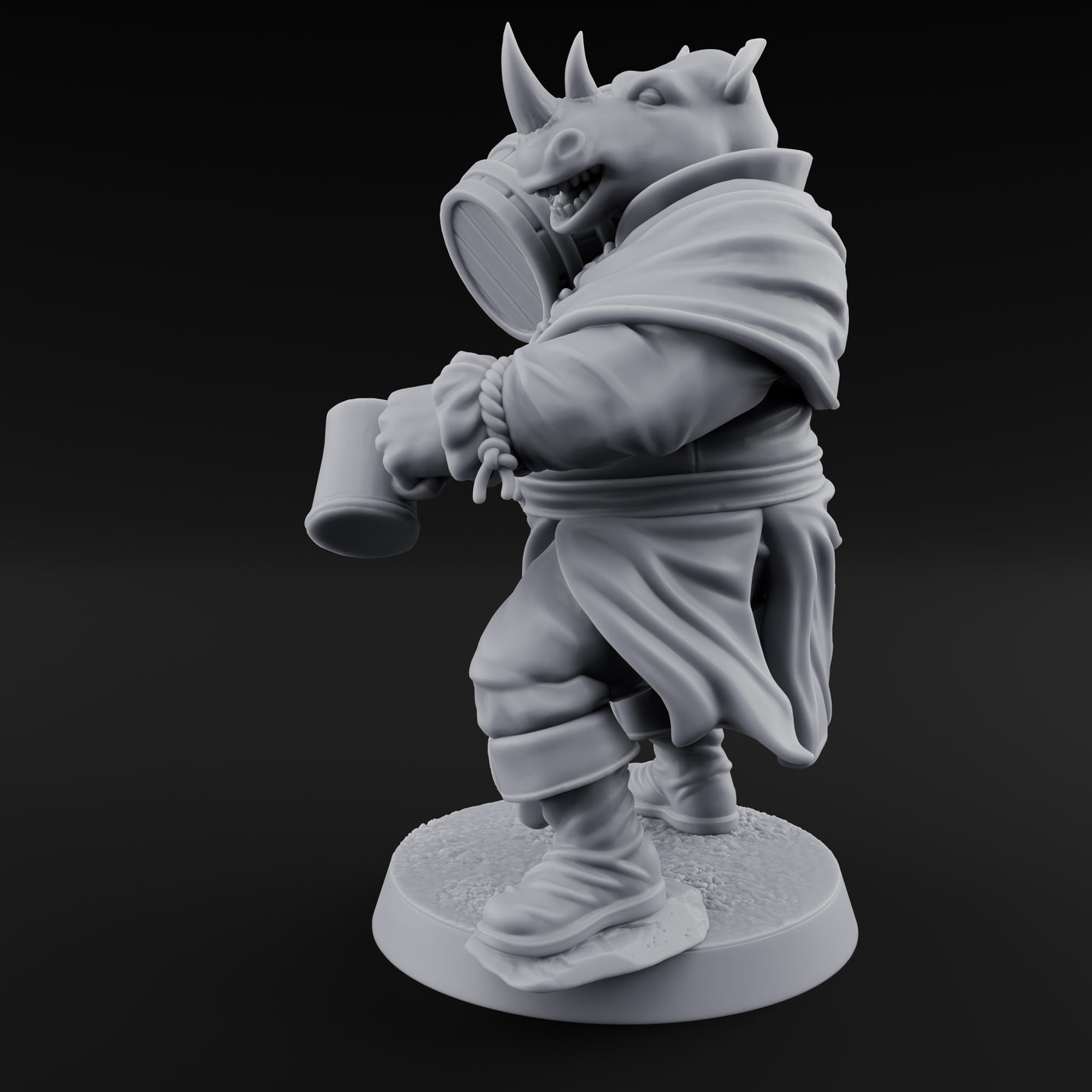 Rustic Beastman Villager A Miniature for Dungeons and Dragons, Pathfinder or other TTRPGs