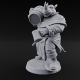 Rustic Beastman Villager A Miniature for Dungeons and Dragons, Pathfinder or other TTRPGs