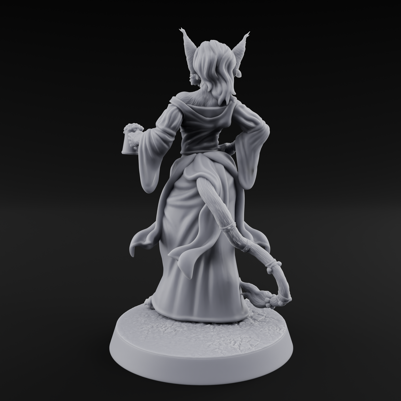 Rustic Beastman Villager B Miniature for Dungeons and Dragons, Pathfinder or other TTRPGs