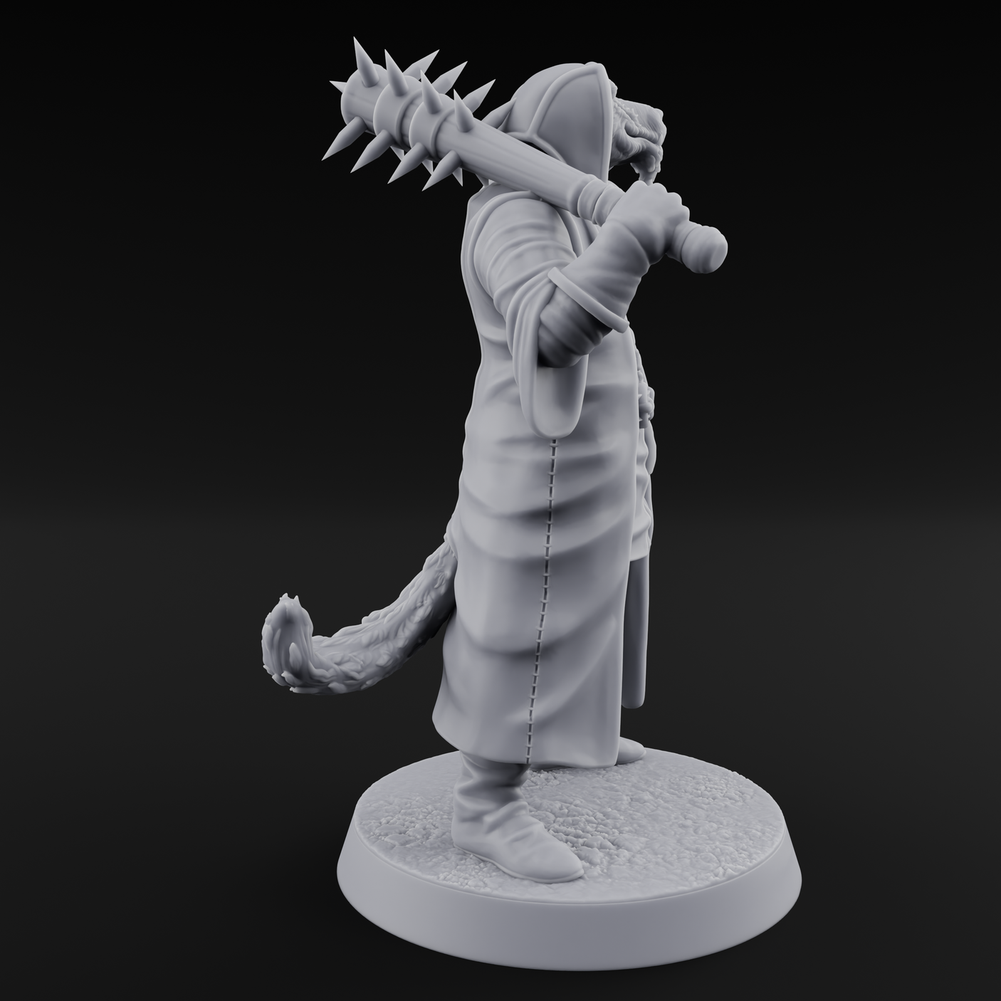 Rustic Beastman Villager C Miniature for Dungeons and Dragons, Pathfinder or other TTRPGs