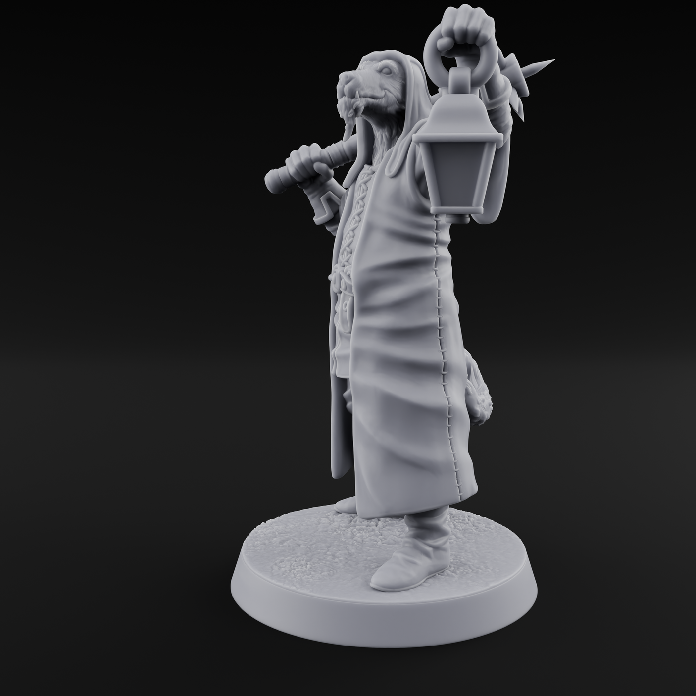 Rustic Beastman Villager C Miniature for Dungeons and Dragons, Pathfinder or other TTRPGs