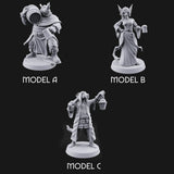 Rustic Beastman Villagers Miniature for Dungeons and Dragons, Pathfinder or other TTRPGs