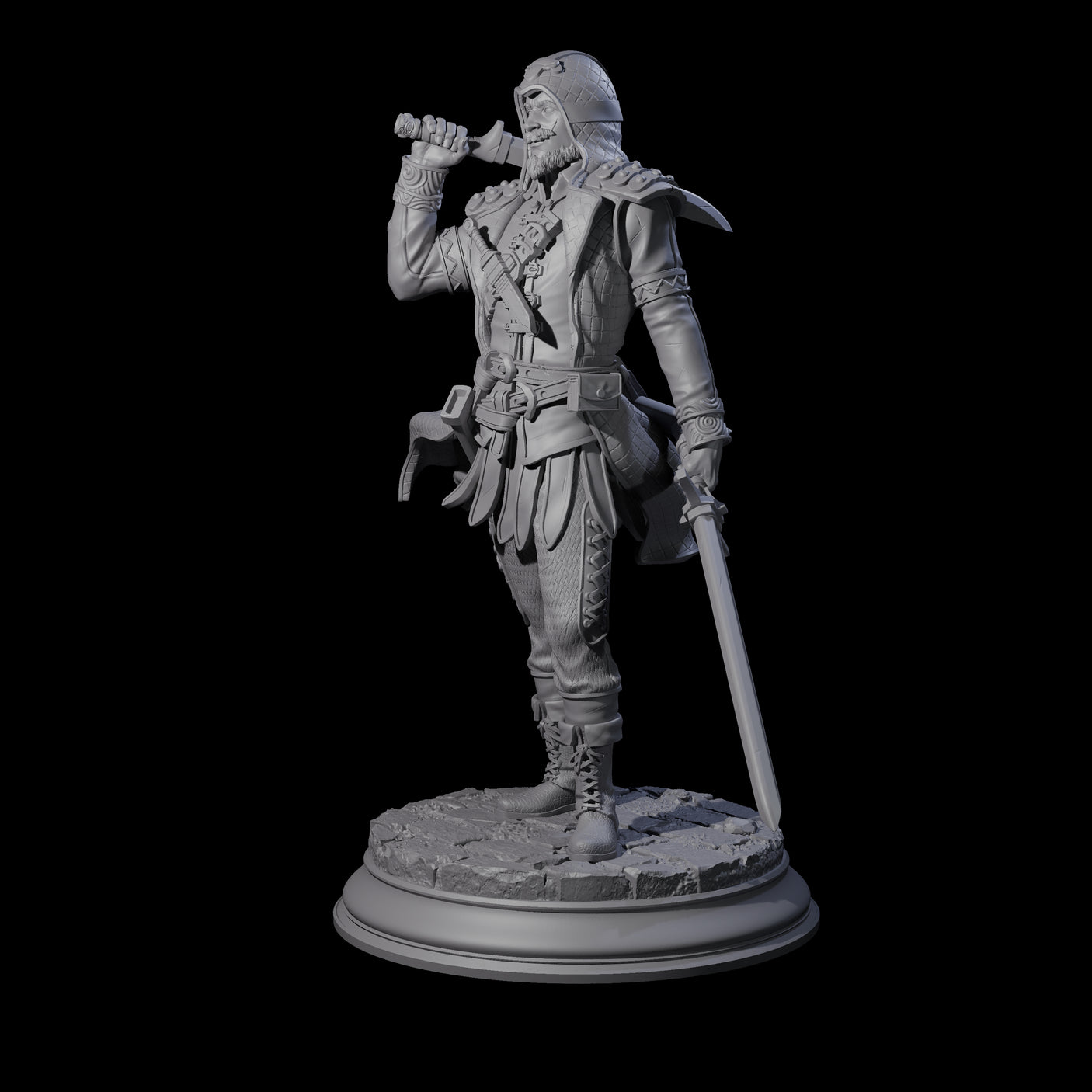 Ruthless Human Criminal B Miniature for Dungeons and Dragons, Pathfinder or other TTRPGs