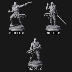Ruthless Human Criminals Miniature for Dungeons and Dragons, Pathfinder or other TTRPGs