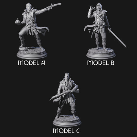 Ruthless Human Criminals Miniature for Dungeons and Dragons, Pathfinder or other TTRPGs