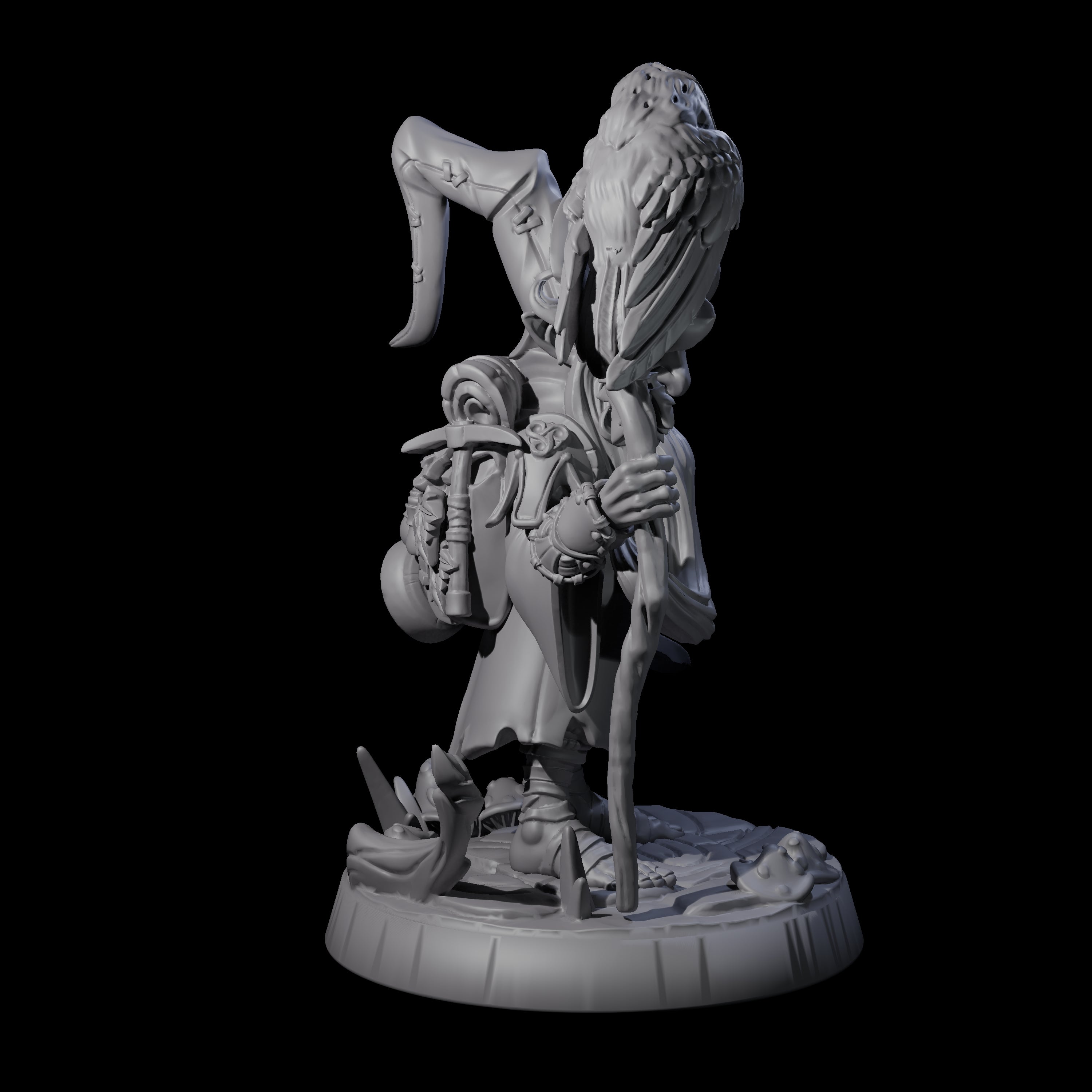 Salty Forest Halfling Wizard Miniature for Dungeons and Dragons, Pathfinder or other TTRPGs