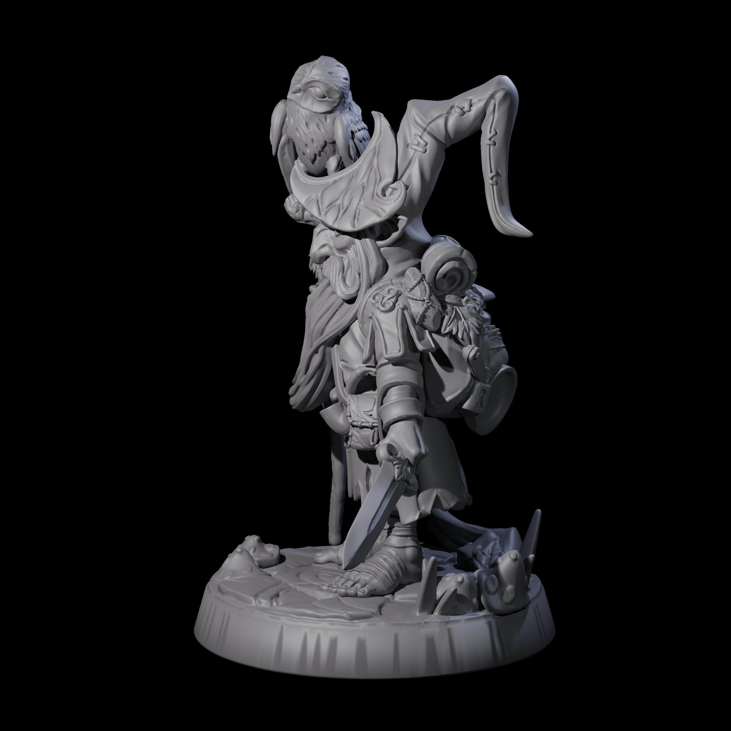 Salty Forest Halfling Wizard Miniature for Dungeons and Dragons, Pathfinder or other TTRPGs