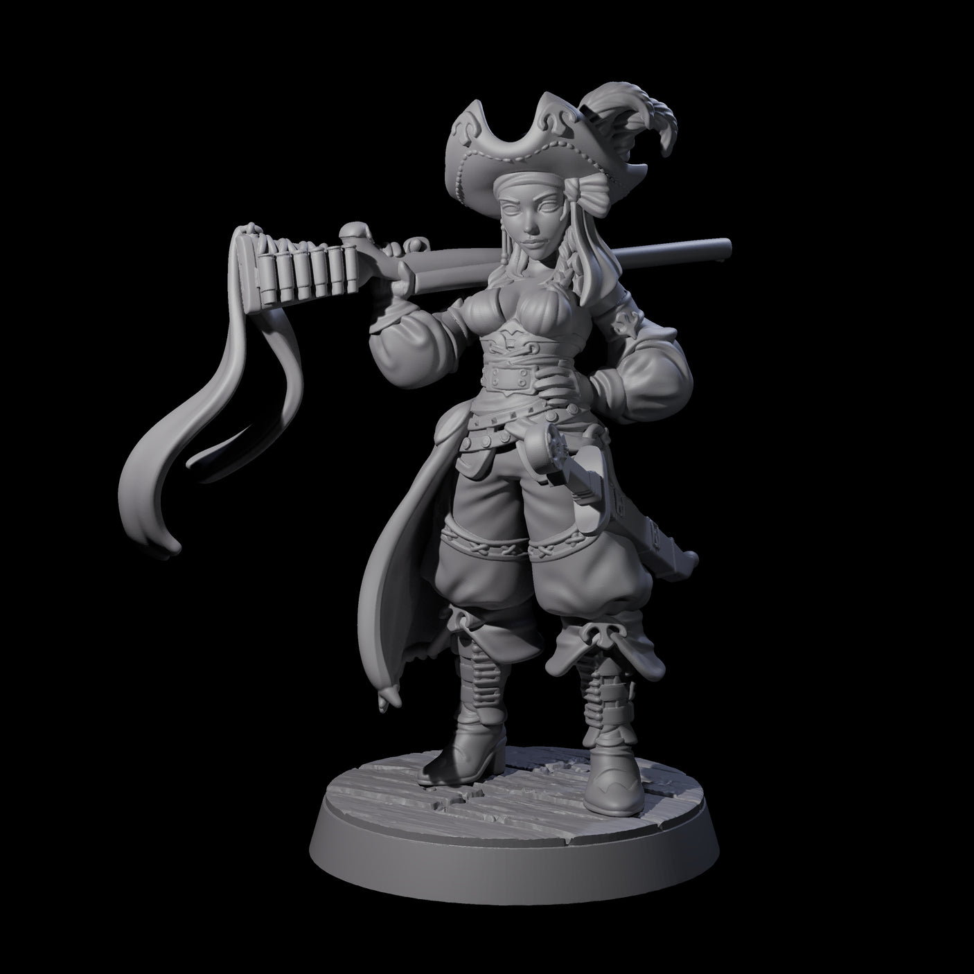 Salty Pirate Crew Miniature for Dungeons and Dragons, Pathfinder or other TTRPGs