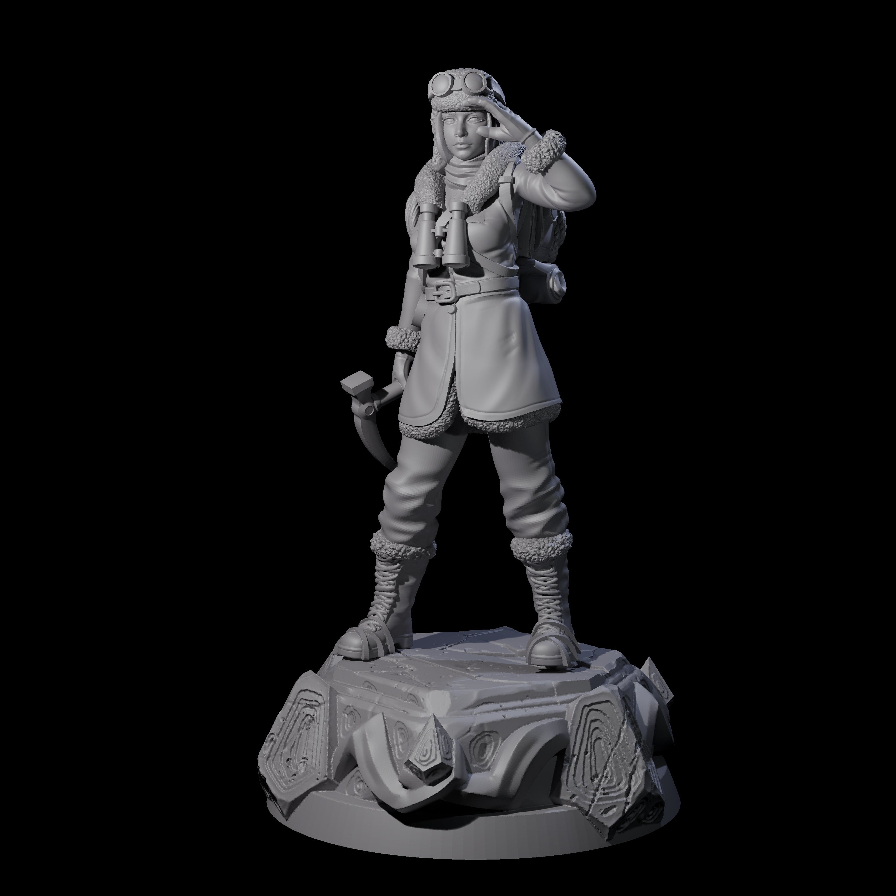 Saluting Human Pilot Miniature for Dungeons and Dragons, Pathfinder or other TTRPGs
