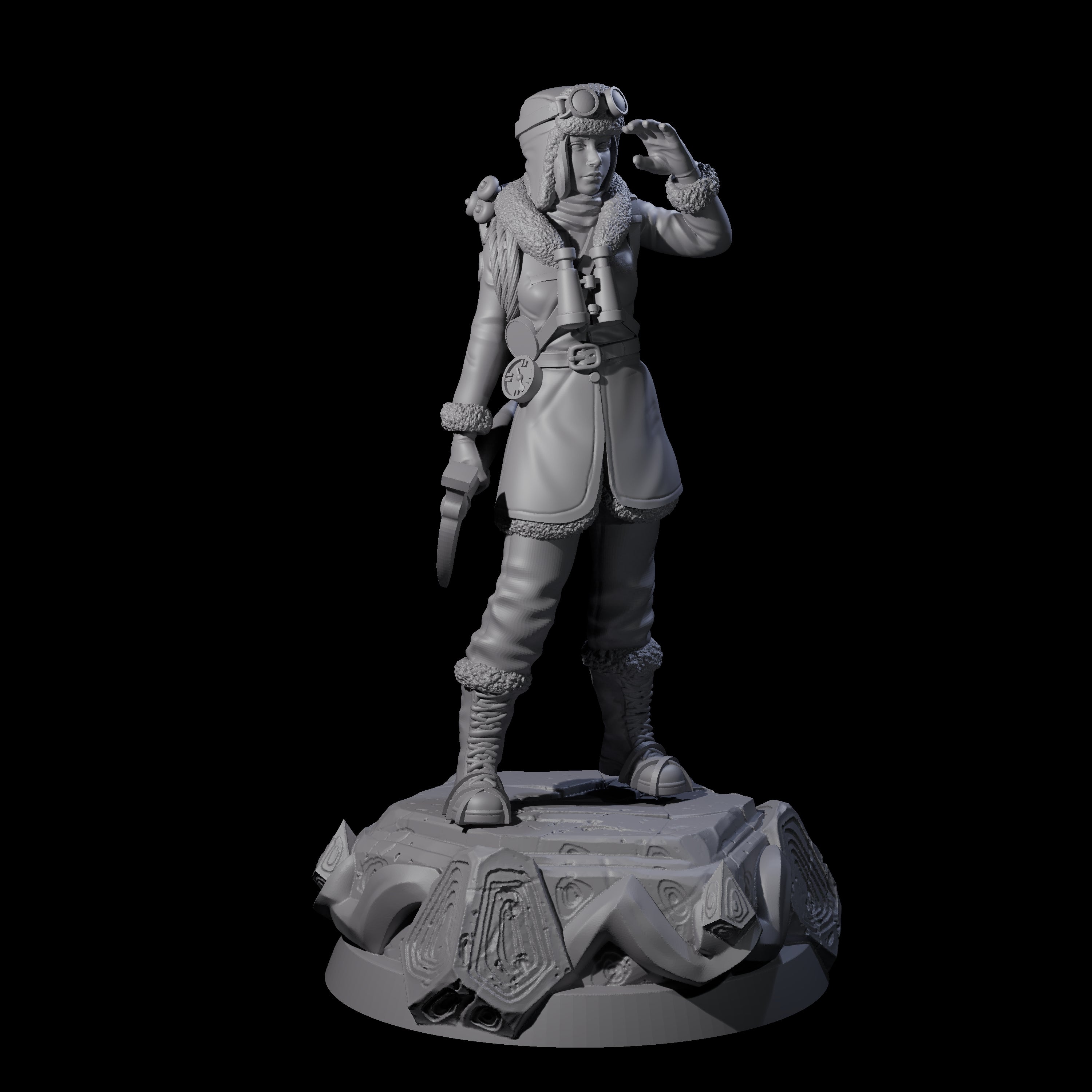 Saluting Human Pilot Miniature for Dungeons and Dragons, Pathfinder or other TTRPGs