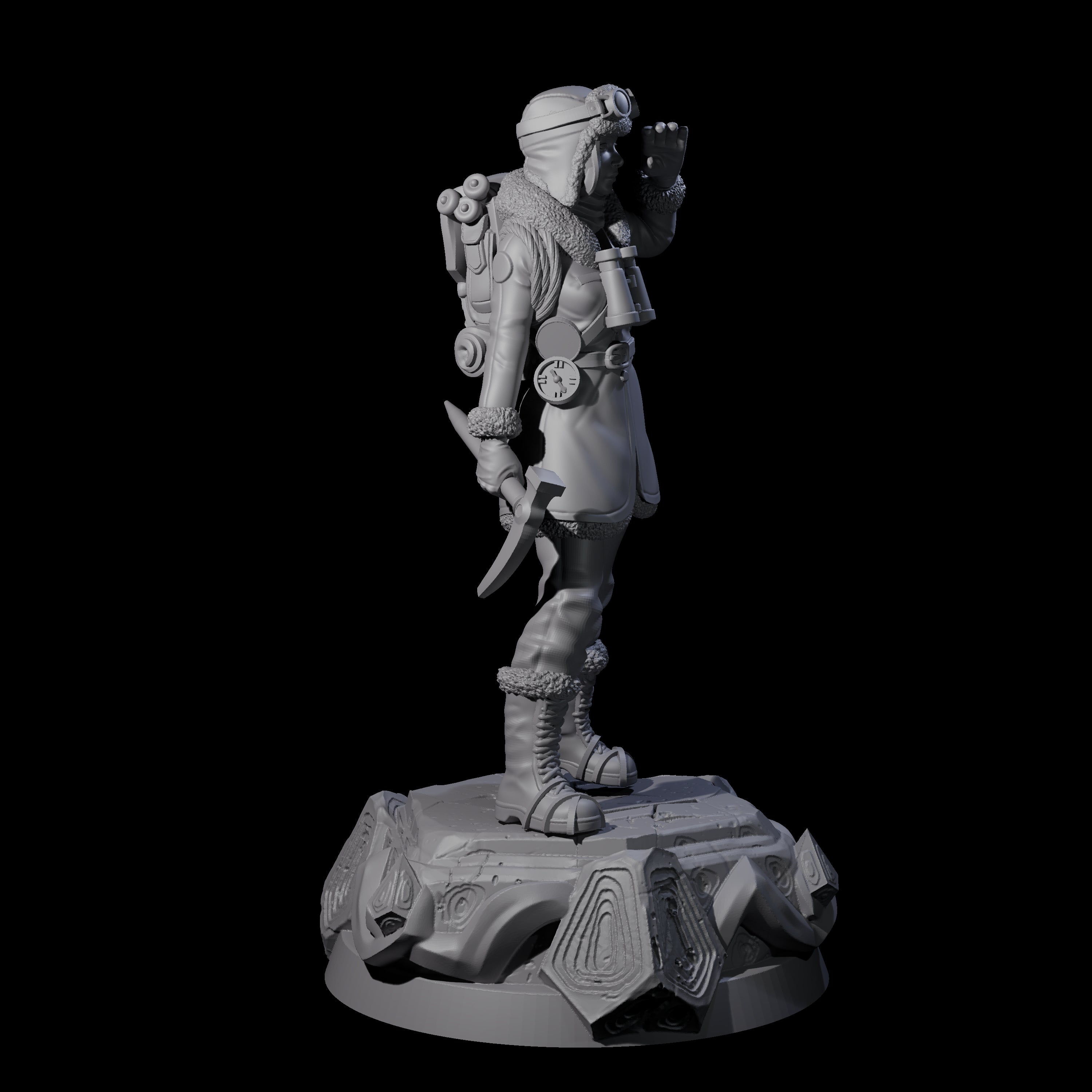 Saluting Human Pilot Miniature for Dungeons and Dragons, Pathfinder or other TTRPGs