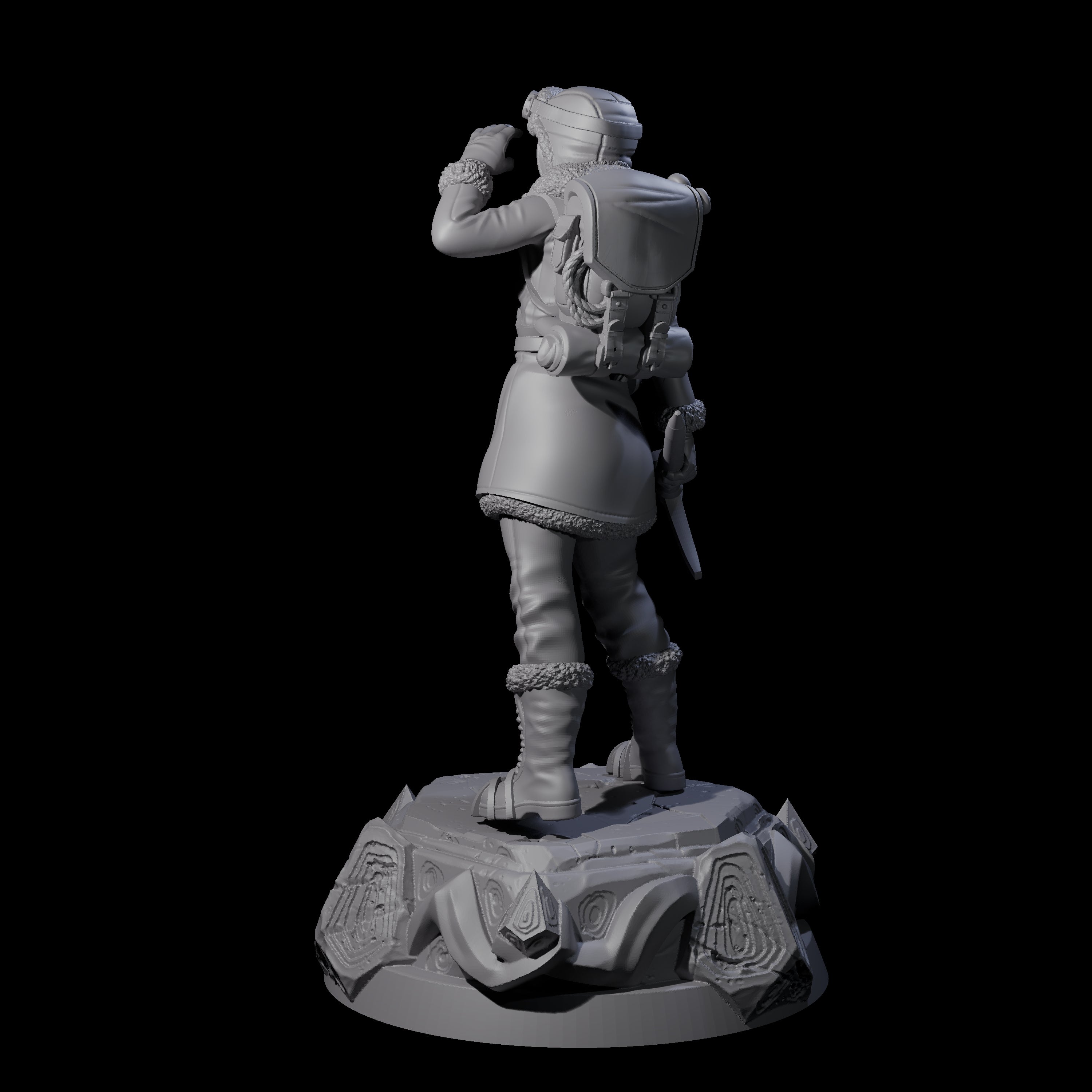 Saluting Human Pilot Miniature for Dungeons and Dragons, Pathfinder or other TTRPGs