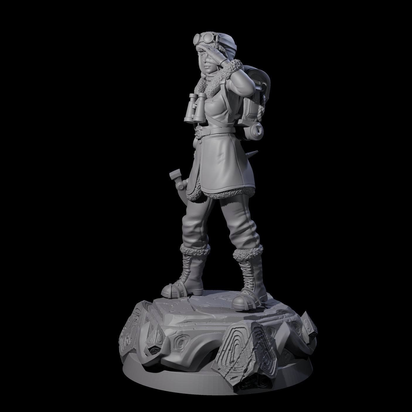 Saluting Human Pilot Miniature for Dungeons and Dragons, Pathfinder or other TTRPGs