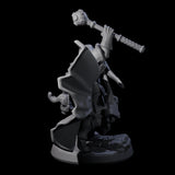 Saluting Warrior Priest Miniature for Dungeons and Dragons, Pathfinder or other TTRPGs