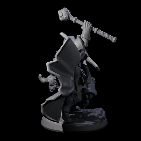 Saluting Warrior Priest Miniature for Dungeons and Dragons, Pathfinder or other TTRPGs