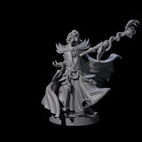 Sand Staff Court Magician Miniature for Dungeons and Dragons, Pathfinder or other TTRPGs