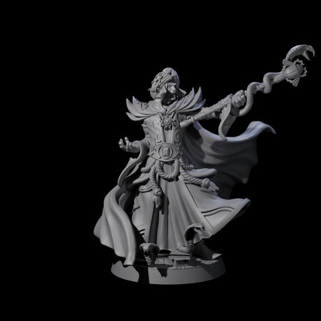 Sand Staff Court Magician Miniature for Dungeons and Dragons, Pathfinder or other TTRPGs