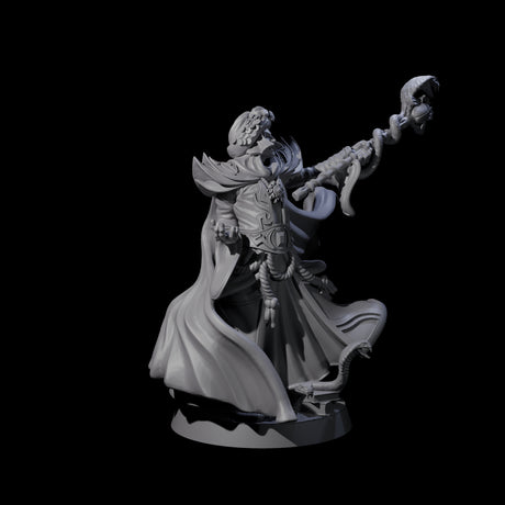 Sand Staff Court Magician Miniature for Dungeons and Dragons, Pathfinder or other TTRPGs
