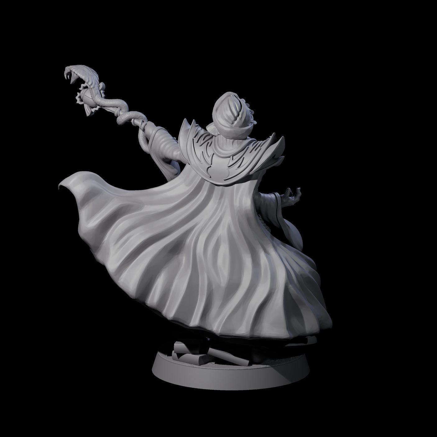 Sand Staff Court Magician Miniature for Dungeons and Dragons, Pathfinder or other TTRPGs