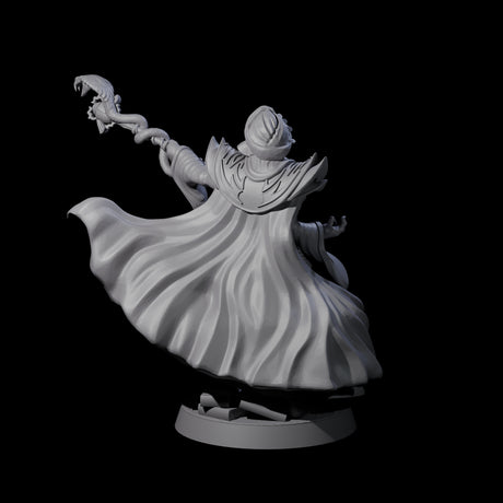 Sand Staff Court Magician Miniature for Dungeons and Dragons, Pathfinder or other TTRPGs