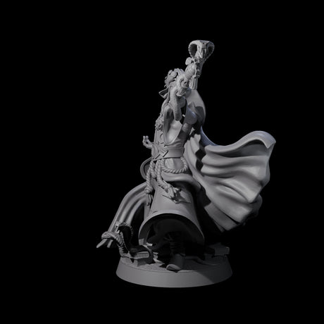 Sand Staff Court Magician Miniature for Dungeons and Dragons, Pathfinder or other TTRPGs