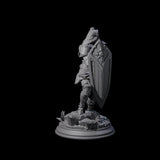 Sandy Elf Crusader Battlemage Miniature for Dungeons and Dragons, Pathfinder or other TTRPGs