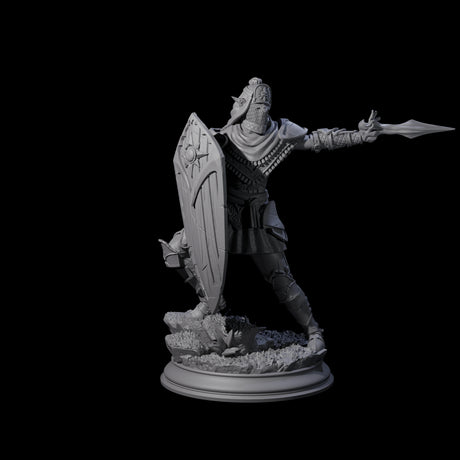 Sandy Elf Crusader Battlemage Miniature for Dungeons and Dragons, Pathfinder or other TTRPGs