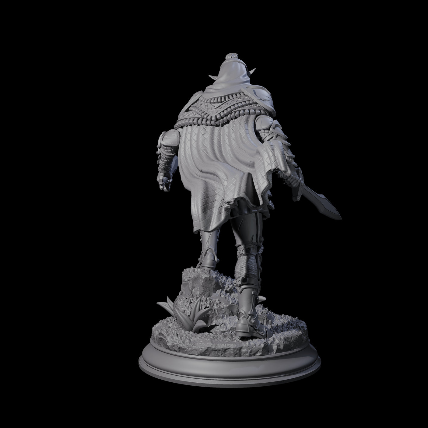 Sandy Elf Crusader Duelist Miniature for Dungeons and Dragons, Pathfinder or other TTRPGs