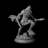 Sandy Elf Crusader Duelist Miniature for Dungeons and Dragons, Pathfinder or other TTRPGs
