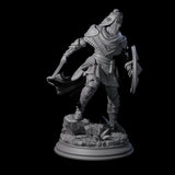 Sandy Elf Crusader Warrior Miniature for Dungeons and Dragons, Pathfinder or other TTRPGs
